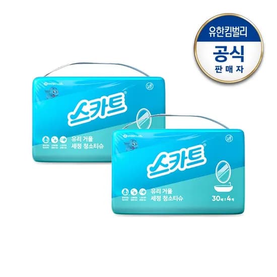 스카트 유리거울 세정티슈 30매 8팩