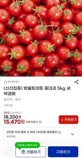방울토마토 중대과 5kg