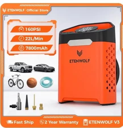 ETENWOLF V3 에어펌프 $19.09, ETENWOLF 3SE 에어펌프 $9.57