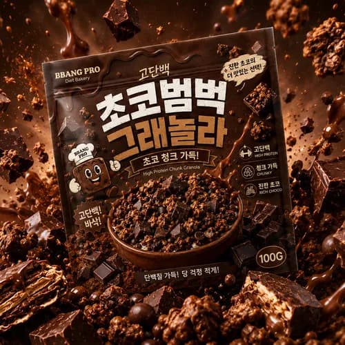 초코범벅 저당 그래놀라 1개 (3500원/무료)