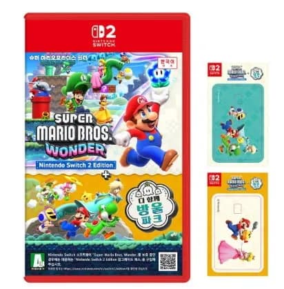 Switch2 슈퍼마리오브라더스원더+다 함께 방울 파크(68,295원/무료)