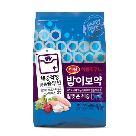 하림펫푸드 밥이보약 CAT 알맞은 체중 3.4kg (31,650원/무료)