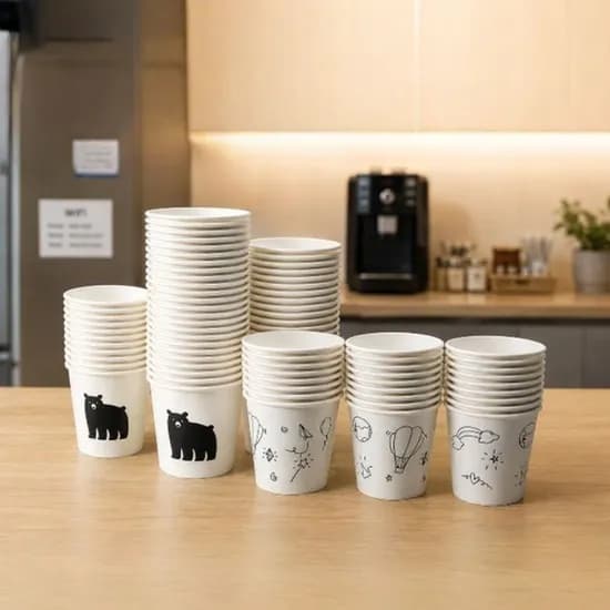 무형광 구름/계량눈금 곰 종이컵 184ml 1000개입 (10,450원/무료)