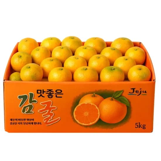 제주 농장직송 노지 귤 5kg 로얄과 25년 엔부사과 3kg