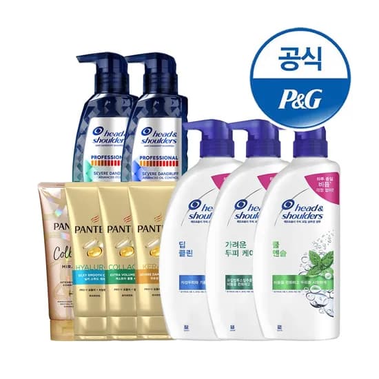 헤드앤숄더 샴푸 800ml x3개 + 미니2개 증정 (토스22,192원/무배)