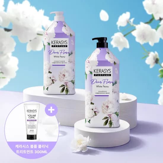 케라시스 디어플로라 체리블라썸 화이트피오니 샴푸 컨디셔너 1.5L 2개 트리트먼트 증정