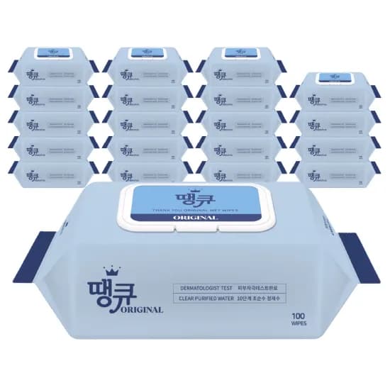 땡큐 오리지널 물티슈 100매 20팩
