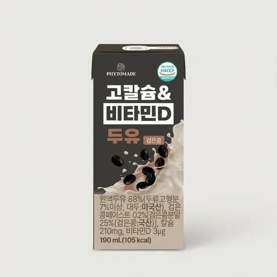 파이토메이드 고칼슘&비타민D 두유 검은콩 190ml 24개 (8,800원/무료)