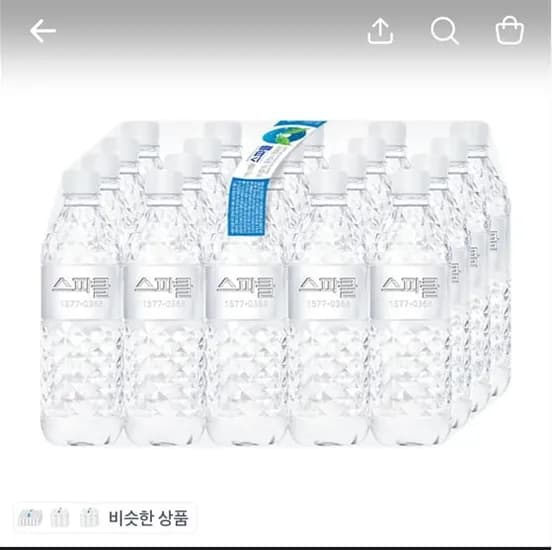 스파클 생수, 무라벨, 500ml, 80개 (8,700원 / 무료배송)