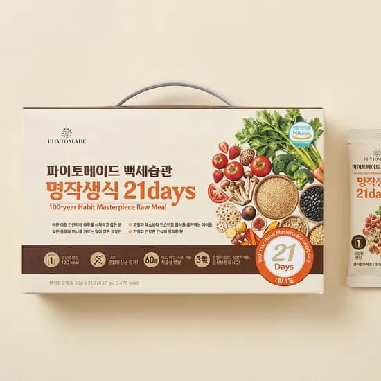 백세습관 명작 생식 21days 식물성 영양 밸런스, 30g, 21입 (19,800원/무료)