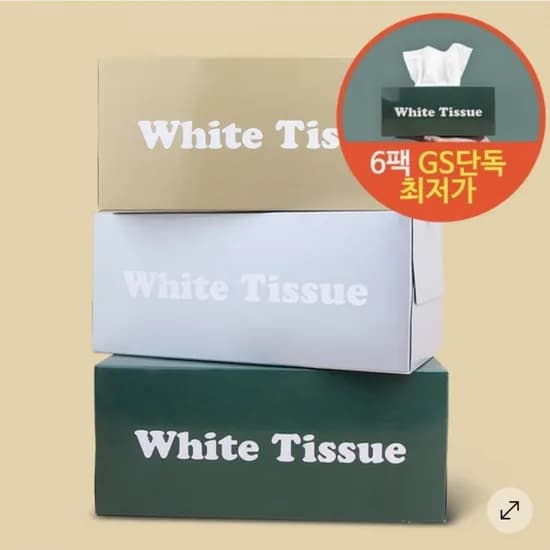 미용티슈 180매 6팩 (4,165원/무료)