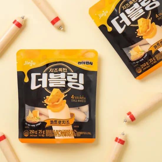 진주햄 천하장사 더블링 콰트로치즈 25g 10개입X3개 (12,900원/무료)