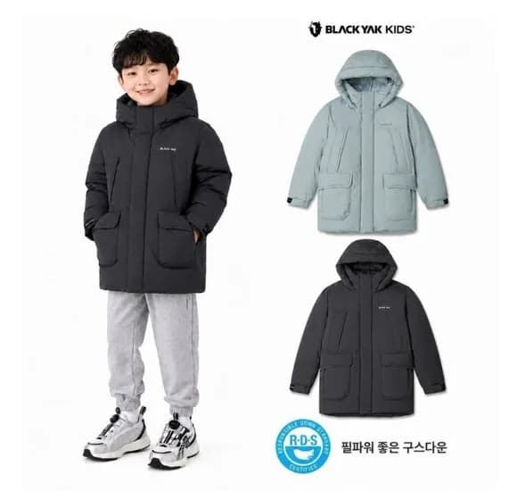 블랙야크키즈 중기장 구스패딩 94,550원