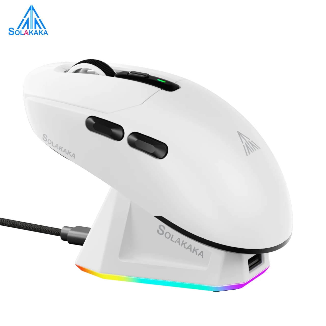 SOLAKAKA SM820 게이밍 마우스 RGB 충전 도크