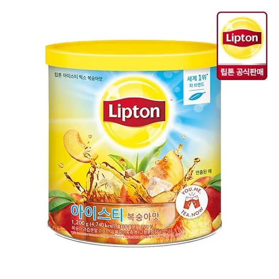 립톤 아이스티 믹스 복숭아맛 1.2kg 1개 (9,680원/무료)