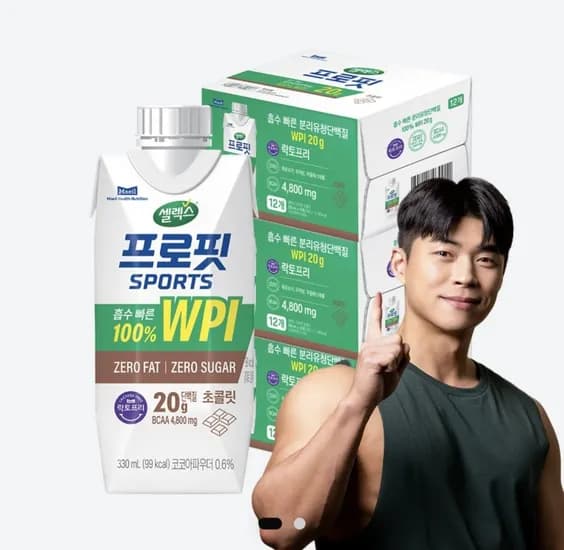 셀렉스 프로핏 스포츠 WPI 드링크 초콜릿 3박스 330ml 36팩 (56,304원/무료)