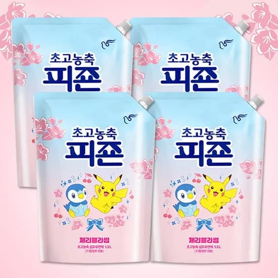 초고농축 피죤 체리블라썸 섬유유연제 1.3L 4개