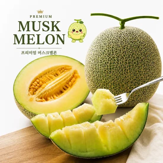 산지직송 머스크멜론 로얄과 2수 4kg