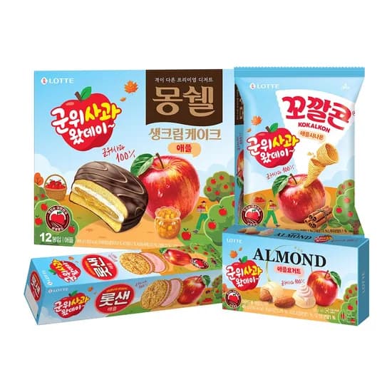 롯데 군위사과 4종 4개 혼합구성