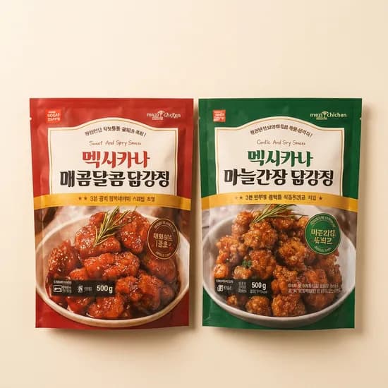 멕시카나 닭강정 매콤달콤맛 500g 1개 외 1종