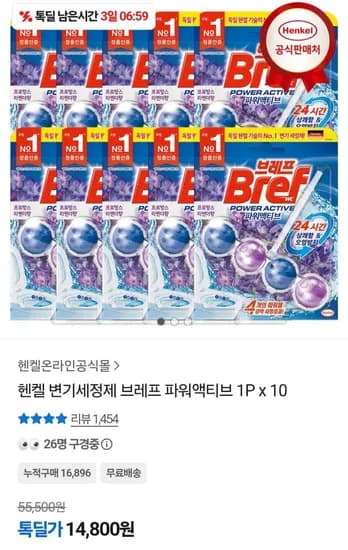 브레프 파워액티브 변기세정제