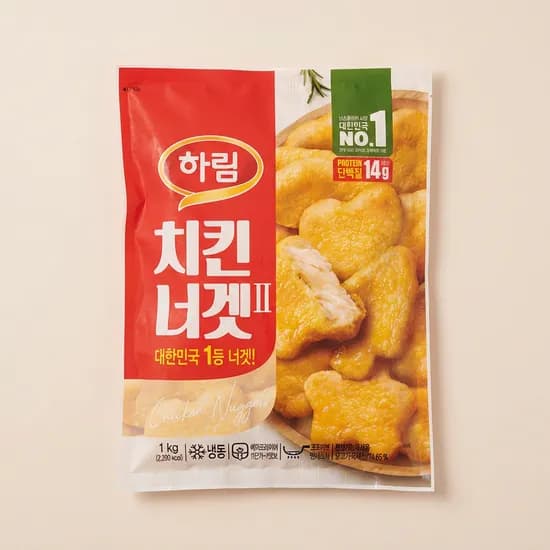 하림 치킨너겟 2 1kg 2개 (19,200원/무료)