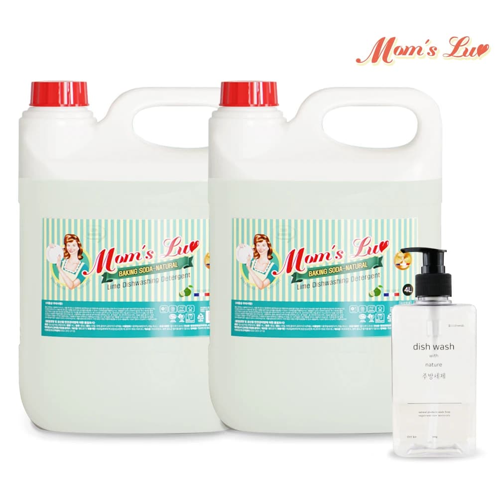 맘스럽 저자극 주방세제 4L 2개 리필용기 1개