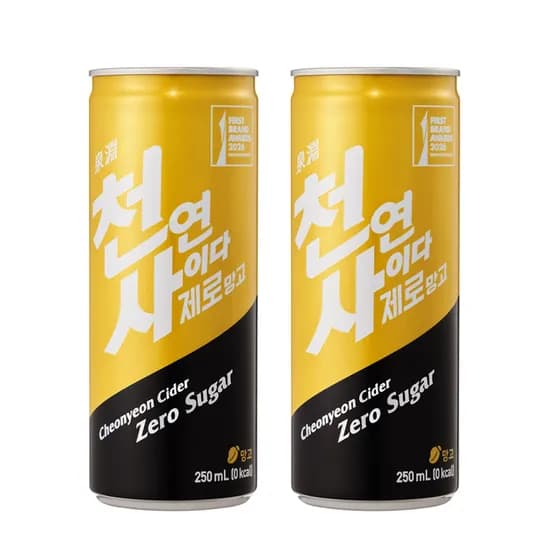 천연사이다 제로 망고 250ml 30캔