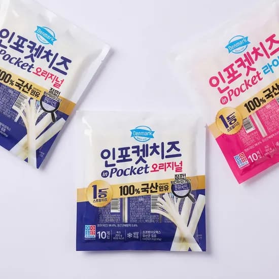 동원 덴마크 인포켓 스트링 치즈 오리지널 20입 + 라이트 0입 (17,600원/무료)1