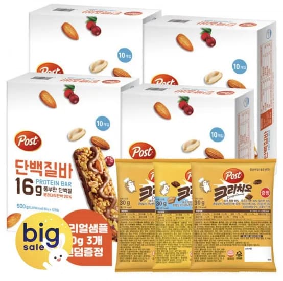 포스트 단백질바 4개