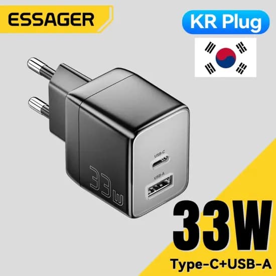 Essager 100W 한국 플러그 GaN 충전기 보조배터리 1만mAh