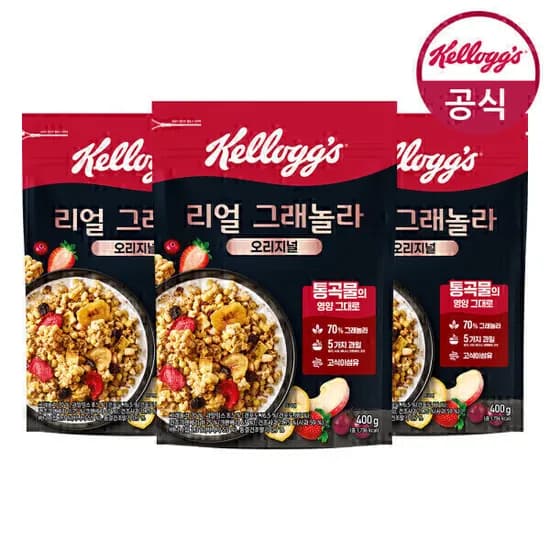 시리얼 리얼 그래놀라 오리지널 400g 3개 외 넛츠앤씨드 그래놀라 220g