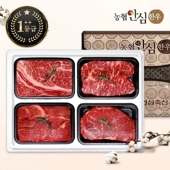 농협안심한우 1++등급 한우선물세트 등채국불 1.6kg