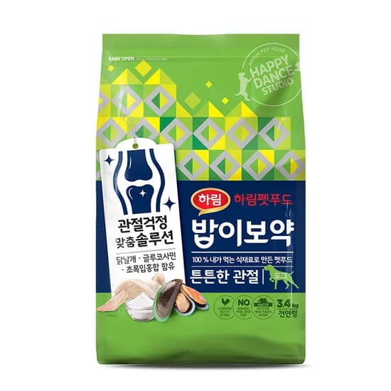 하림펫푸드 밥이보약 DOG 튼튼한 관절 전연령 3.4kg 대용량