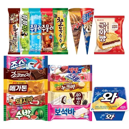 롯데웰푸드 옛날 막대 아이스크림 0종 50개 (22,632원/무료배송)1