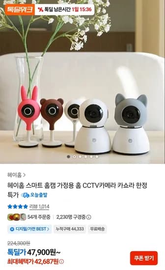 헤이홈 스마트 홈캠 고정형
