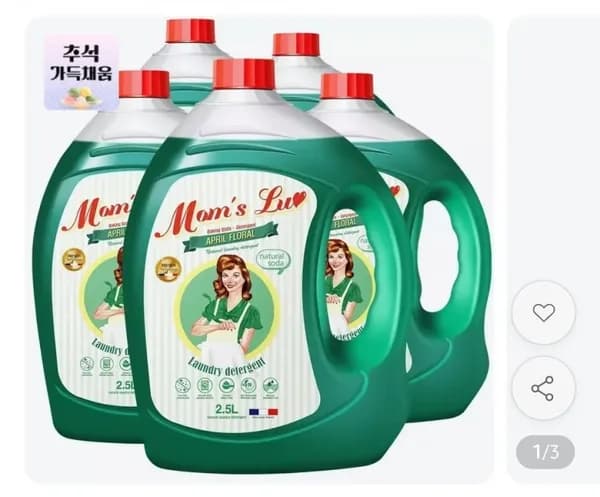 맘스럽 플로럴 액체세제 2.5L 5개