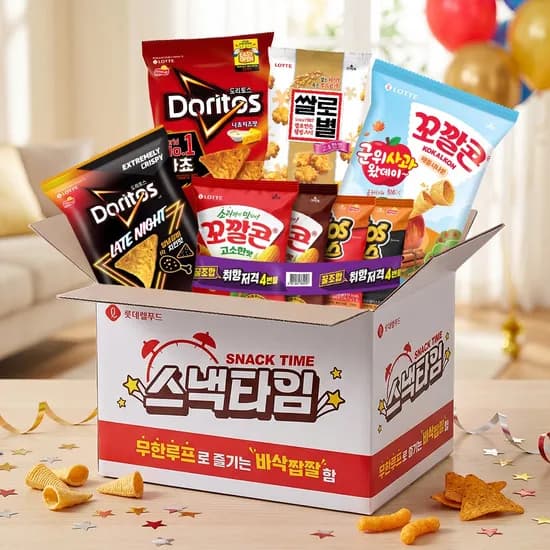 롯데 스낵타임 인기과자 2봉 혼합세트