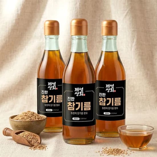 참기름 외 1종 350ml 3병