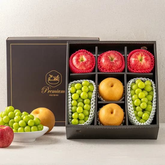 프리미엄 과일 선물세트 3kg 사과3과 배2과 샤인머스켓2수 49,970원