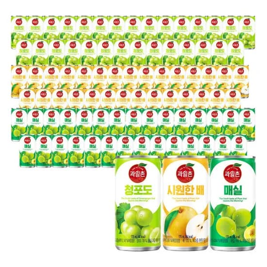 과일촌 드링크 매실 외 2종 175ml 90캔