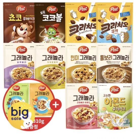 포스트 아몬드 후레이크 시리얼 620g 3개 외 0종
