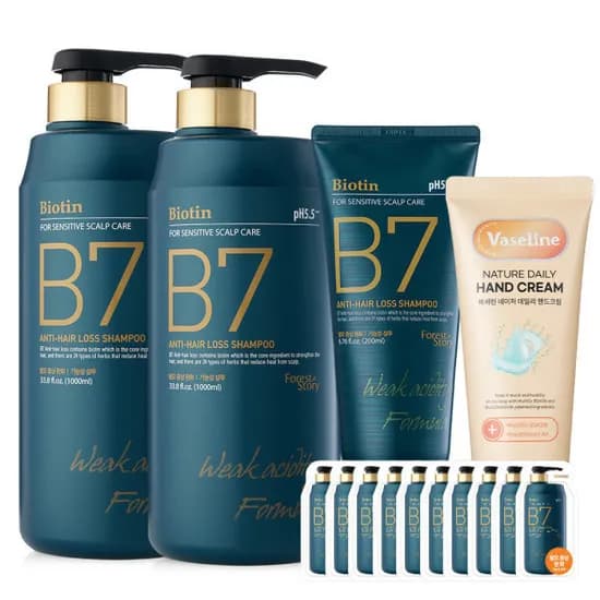 B7 약산성 샴푸 1000ml 2개 200ml 선물세트