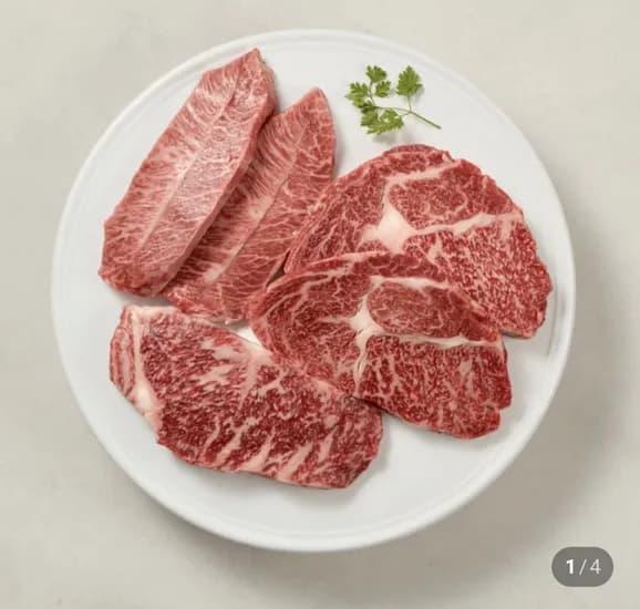 1++ 무항생제 한우 등심 200g