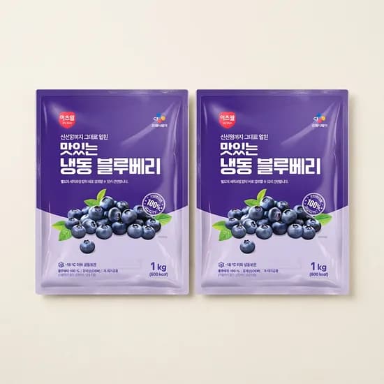이츠웰 맛있는 냉동 블루베리 1kg x 2개