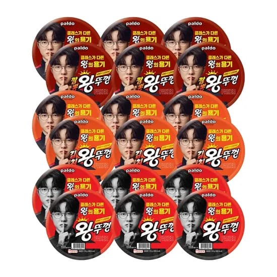 팔도 왕뚜껑 오리지날 6개 김치 6개 짬뽕 6개 3종 18개 세트