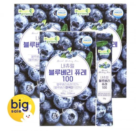 내츄럴 블루베리퓨레 100 15포 x 3개 16,900원