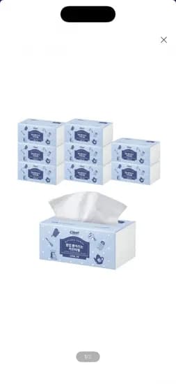 클리어 팝업 키친타올 3겹 100매 9팩 6650원