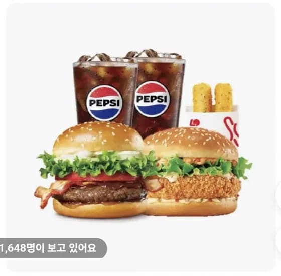 롯데리아 불고기베이컨+새우 2인팩 10,850원
