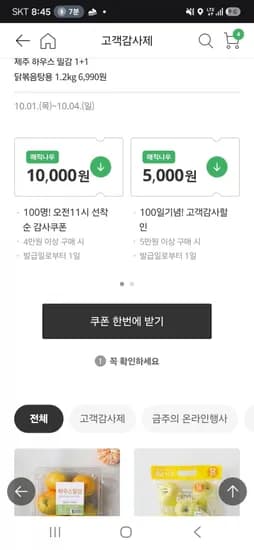 제주 하우스 밀감 700g 2팩 7,990원